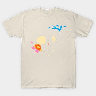 Hand Drawn Funny Baby Elephant T-Shirt